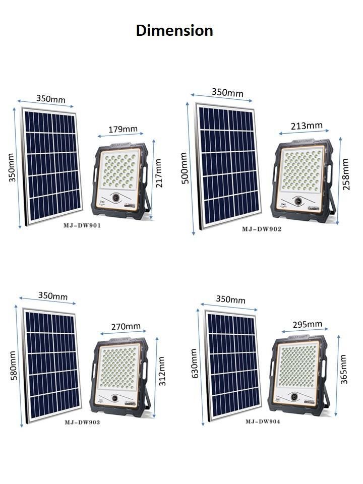 2021 New Arrival IP67 LED Lamp Work Light Solar Flood Light with Remote Controller