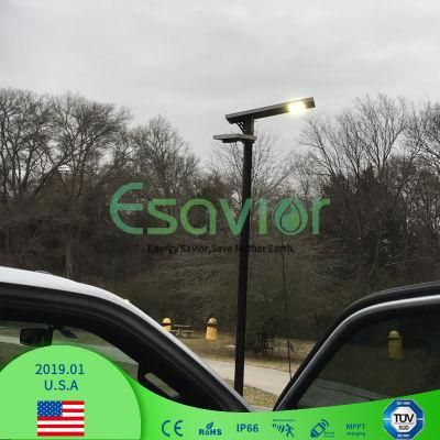 195lm/W All in One Soalr Outdoor Road Lighting LED Lamp Microwave Radar Sensor Street Light 40W
