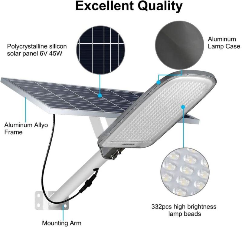 300W Solar Street Lights for Yard, Street, Garden, Basketb