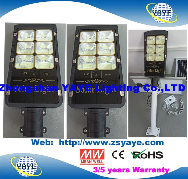 Yaye 18 Hot Sell 300W 200W 100W Waterproof IP66 Solar LED Street Light with Motion Sensor & Light + Timing + Rador Control