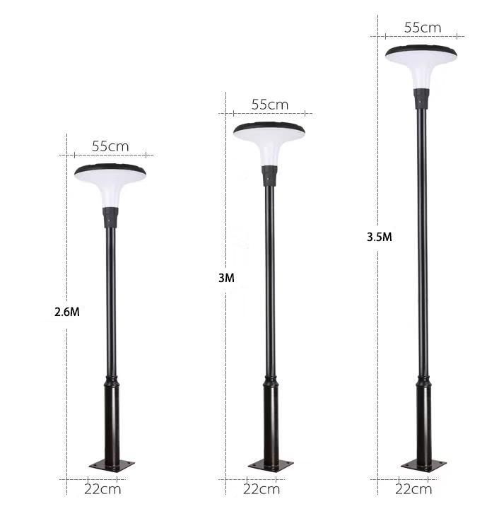 Commercial Garden Courtyard Pathway Pole Mounted Decorative Solar Lights