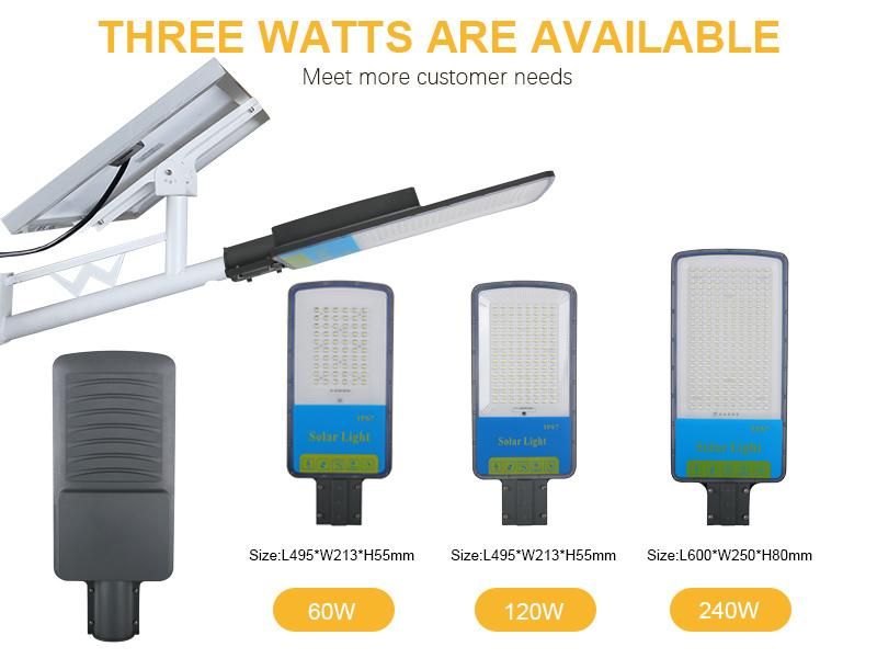 120watt LED Solar Street Lights for Courtyard