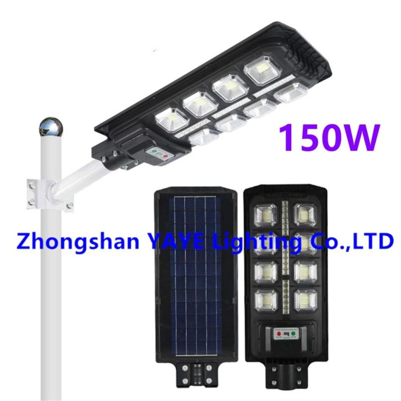 Yaye 2021 Hot Sell Good Price 60W All in One Solar LED Street Garden Road Light with Control Modes: Light +Timing +Rador Control / Motion Sensor+PIR Controller