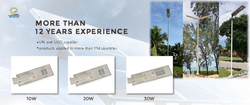 ISO9001 Manufacturer for 10W 30W 40W 60W 100W 120W IP66 All in One Solar Powered LED Street Lights