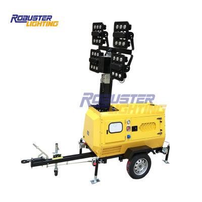 8m Portable Telescopic Light Tower with Hydraulic Mast