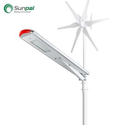 Sunpal All In Two Solar Panel Motion Sensor 300W Wind Turbine Led Street Light Outdoor House Lawn