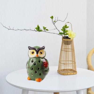 Waterproof Solar Animal Owl LED Light Color Changing Garden Decorations Esg11902