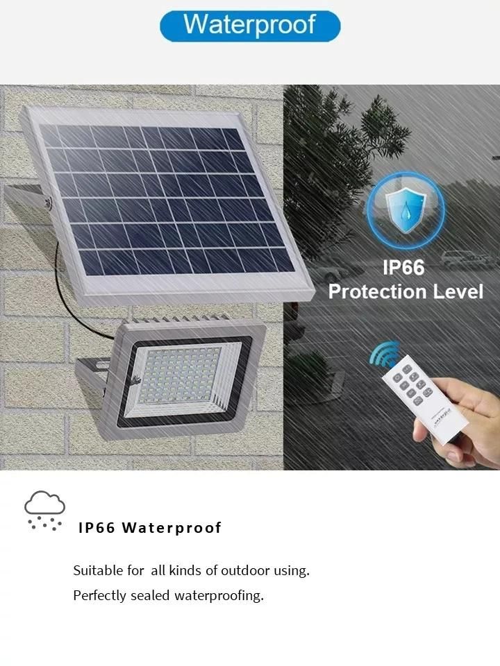 Jd-8825L Solar Flood Light Die-Casting Aluminum Housing,