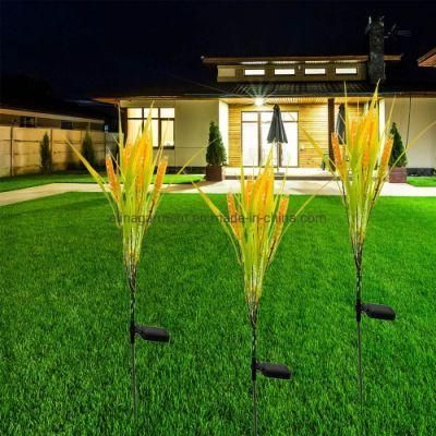 Garden Decoration LED Solar Simulation Rice Colorful Lights Solar Flower Landscape Courtyard Lawn Lamp