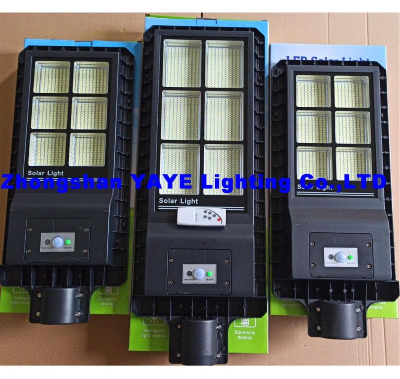Yaye Hot Sell 20W/30W/50W/60W/80W/90W/100W/120W/150W/200W/250W/300W/400W/500W Solar LED Street Road Garden Flood Lights with Remote Controller/ Motion Sensor