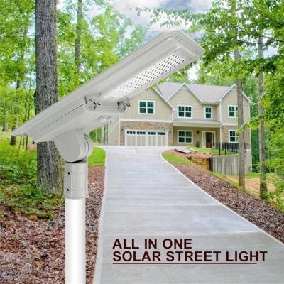 100W Time Control Motion Sensor IP66 LED Street Panel Light Solar