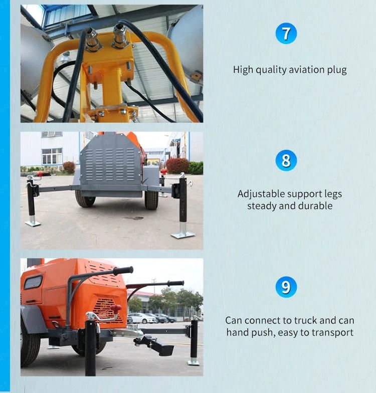 Manual Mast Gasoline Light Tower for Construction Emergency Lighting