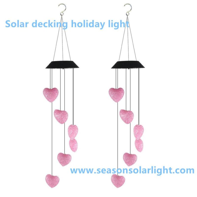 Multi-Color Changing Outdoor Lights Solar Wind Chime Star Lights LED Decking Hanging Patio Lamp