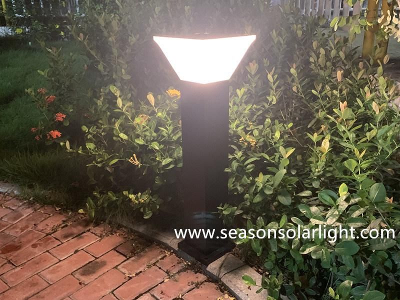 Height Customized Alu. Material Lamp Solar Powered Outdoor Garden Light with Warm+White LED Light