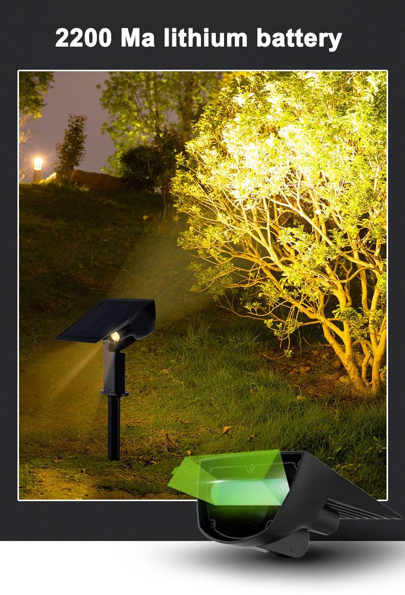 Spot Lights 2 Sides Adjustable Outdoor Waterproof LED Solar Light Garden