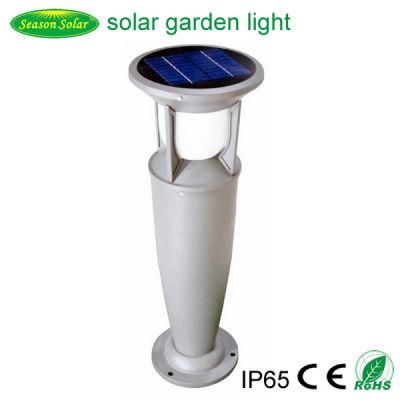 Outdoor Lawn Decoration Garden Lighting Smart 5W Solar Bollard Light with Warm+ White LED Lighting