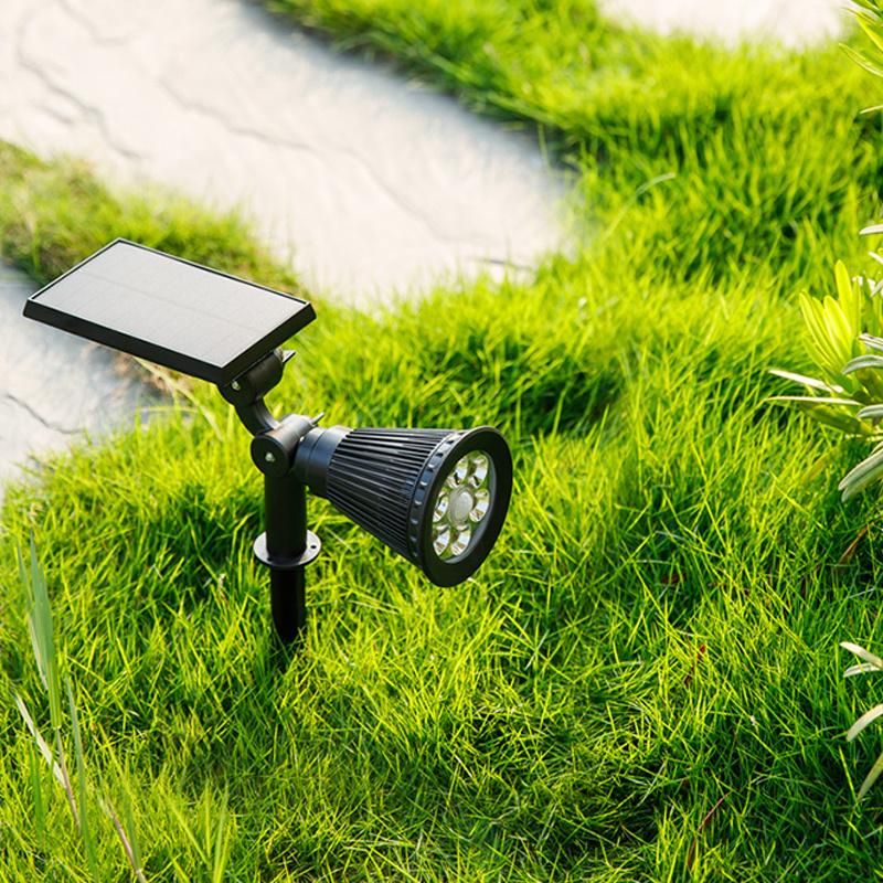 Solar Powered Garden Light and Outdoor Solar Landscape Spotlight, Solar Spot Lights with Waterproof LED and Solar Panel Integrated, Lawn Spotlight