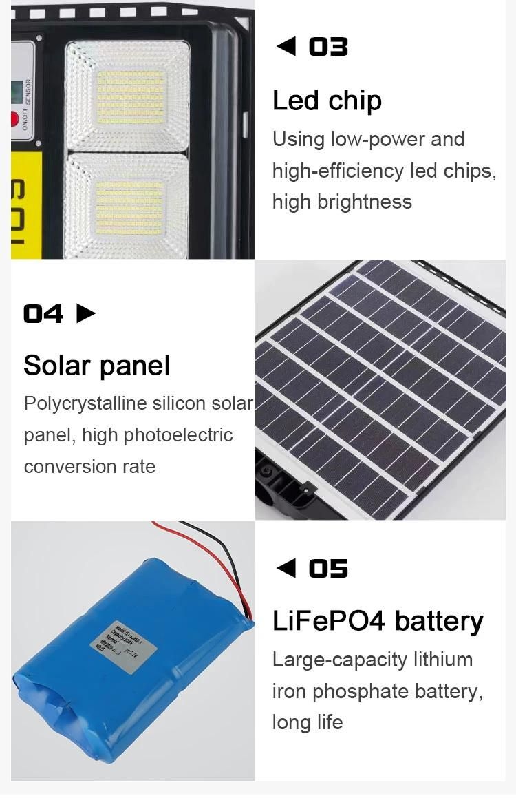 Waterproof 200W 300W Street Light Outdoor Solar LED Street Lamp
