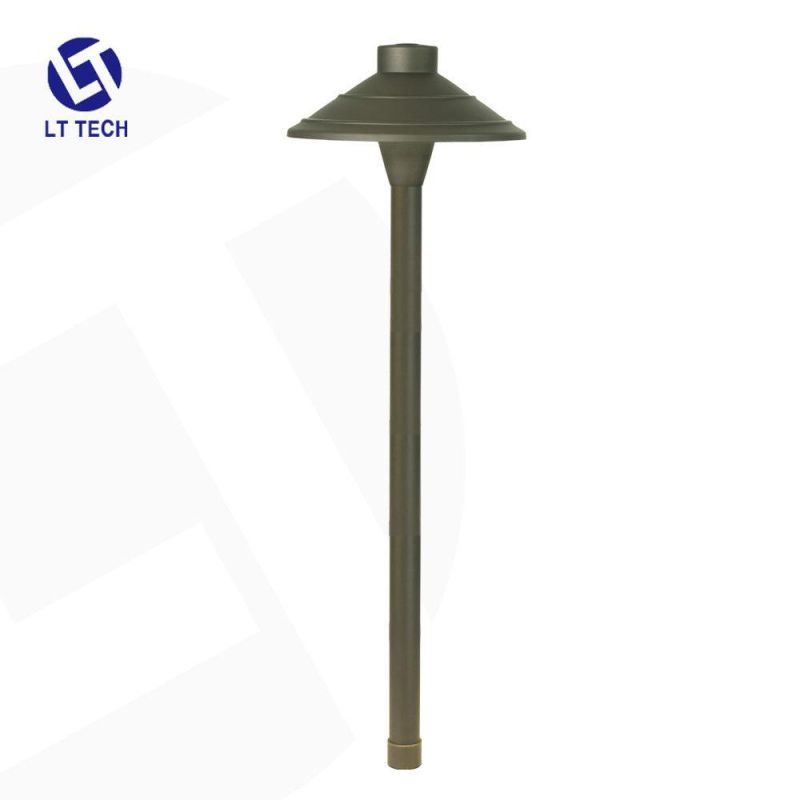 Lt2403 Low Voltage Landscape Lighting Brass Die-Cast Brass Outdoor Pathway Light 4W G4 LED for Yard Walkway Lawn Antique Bronze