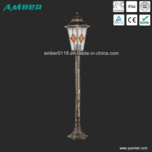 Six Lead Glass Garden Light with 1m Pole