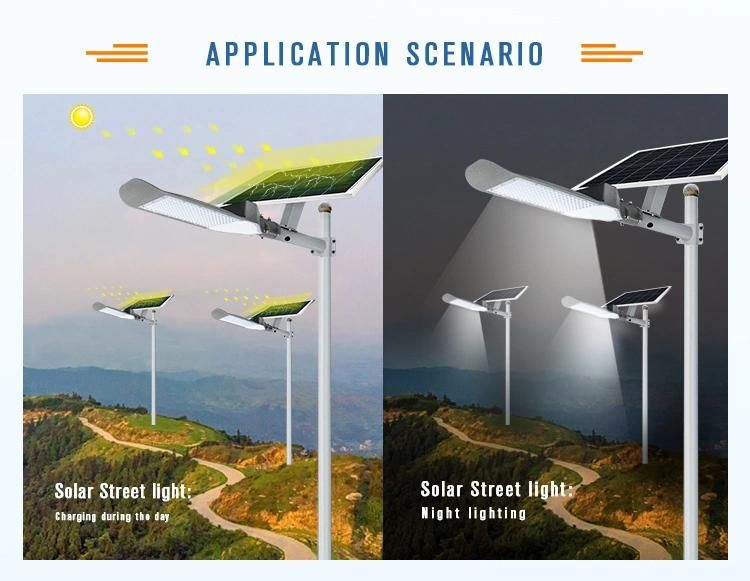 Integrated IP65 3000K High Power Wind Powered Street Light Outdoor 200W Solar Street Lights All in One with Battery