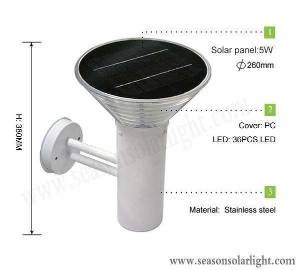 Brigt LED Lighting Energy Lamp IP65 Solar Outdoor Wall Light with LED Lights for Garden Lighting