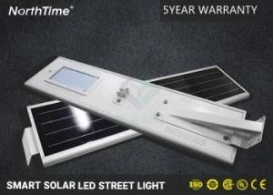 High Powered 12V DC Lithium Battery LED Solar Street Light with USA Bridgelux All in One Design