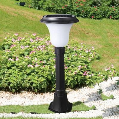 Beautiful IP65 Newest off-White Color Lamp Cover LED Solar Lawn Light in Garden