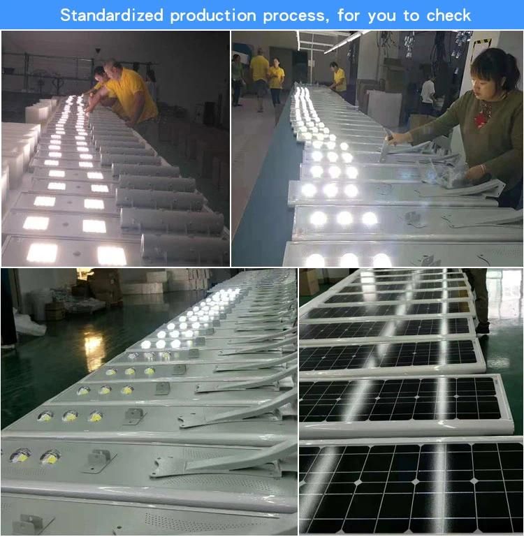 Jinko Solar Cells MPPT Controller 60W Dimming Lithium Battery Outdoor Solar LED Street Light TUV SGS BV Inspected Factory for Integrated Solar Light