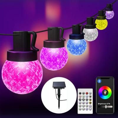 Outdoor Colourful Festival Decoration LED Solar Panel Garden Solar String Lights