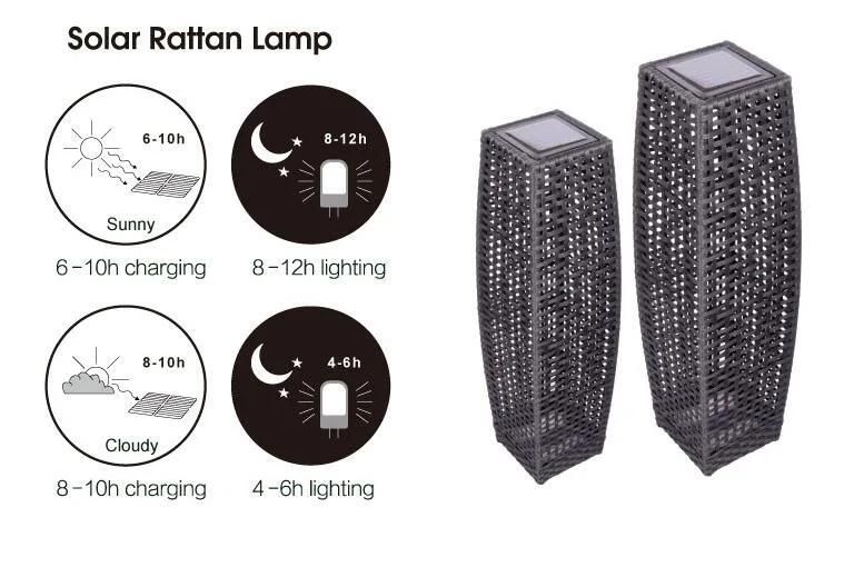 on Promotion Solar Garden Rattan Lamp Landscape Light