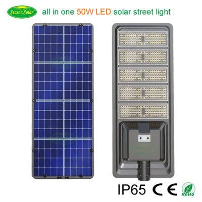 Easily Install &amp; Bright 6m Solar Lamps Outdoor Pathway 50W Solar LED Street Lamp with LED Light Lamp