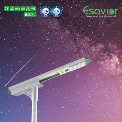 Esavior IP66 Ce RoHS ISO TUV 150W LED Solar Street All in One/Integrated/Sensor/Smart Light