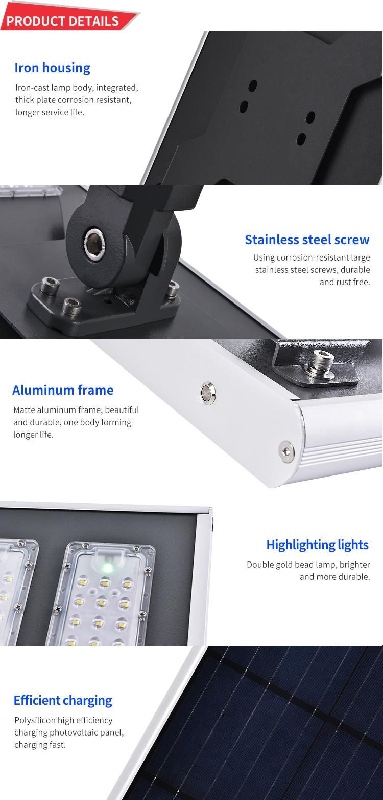 Bspro High Brightness Aluminium Body Waterproof IP65 All in One Solar LED Street Light