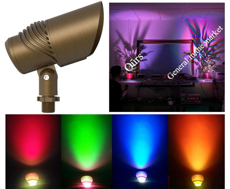 10W Integrated LED RGBW Landscape Light Fixture for Residential Lighting