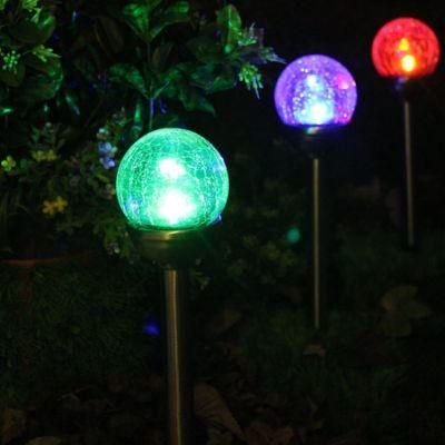 Solar Outdoor Waterproof LED Crack Glass Garden Light