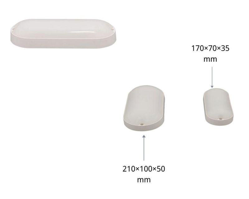 Energy Saving Lamp IP65 Moisture-Proof Lamps LED White Oval 15W Light with CE RoHS Certificate