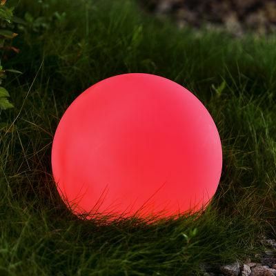 PE Plastic Rechargeable Solar Charging Garden Light LED Stone Light with Waterproof IP65 Solar Ball Outdoor Beach Hotel