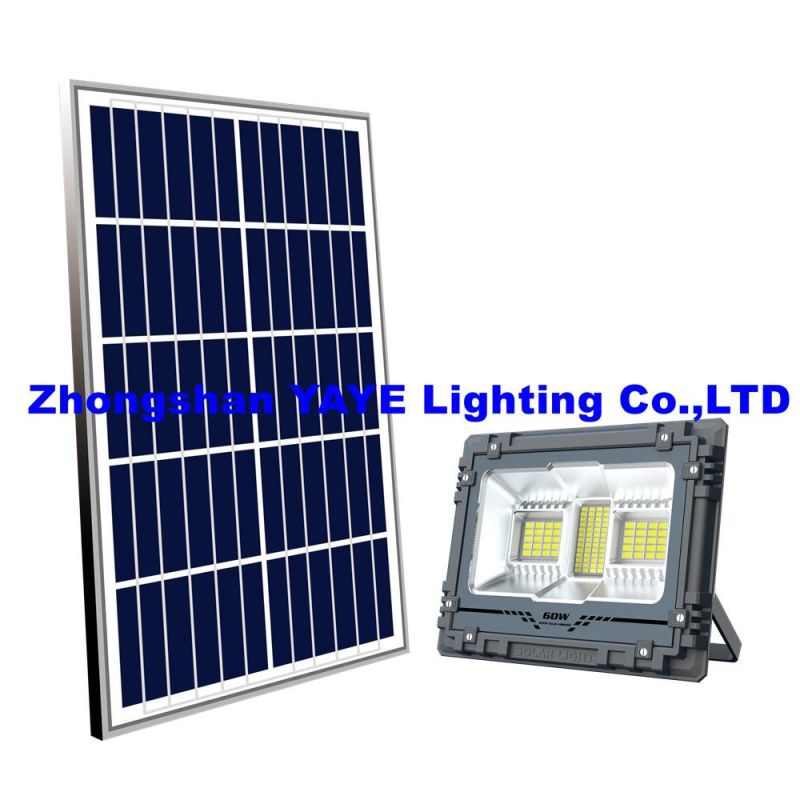 Yaye Hottest Sell 800W Solar LED Flood Light with Remote Controller/ bluetooth Music Rhythm/ Available Watts: 800W/500W/300W/200W/100W/60W