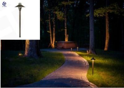 Area Lighting Fixtures with Light Bronze Standard Finish for Walkways and Planters
