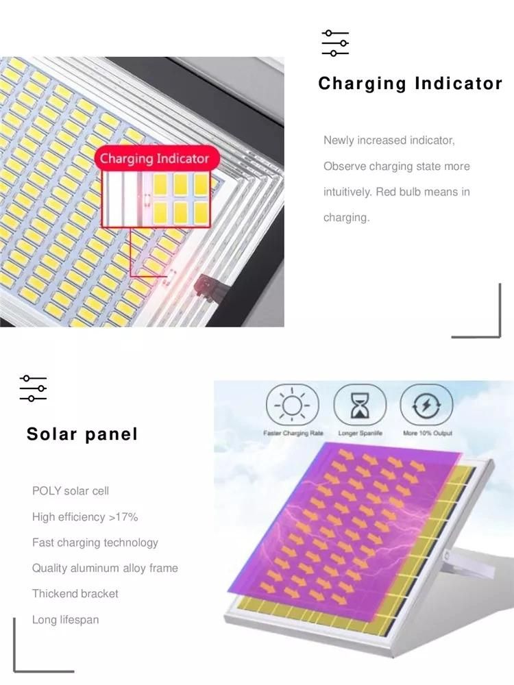 Jd-8825L Solar Flood Light Die-Casting Aluminum Housing,