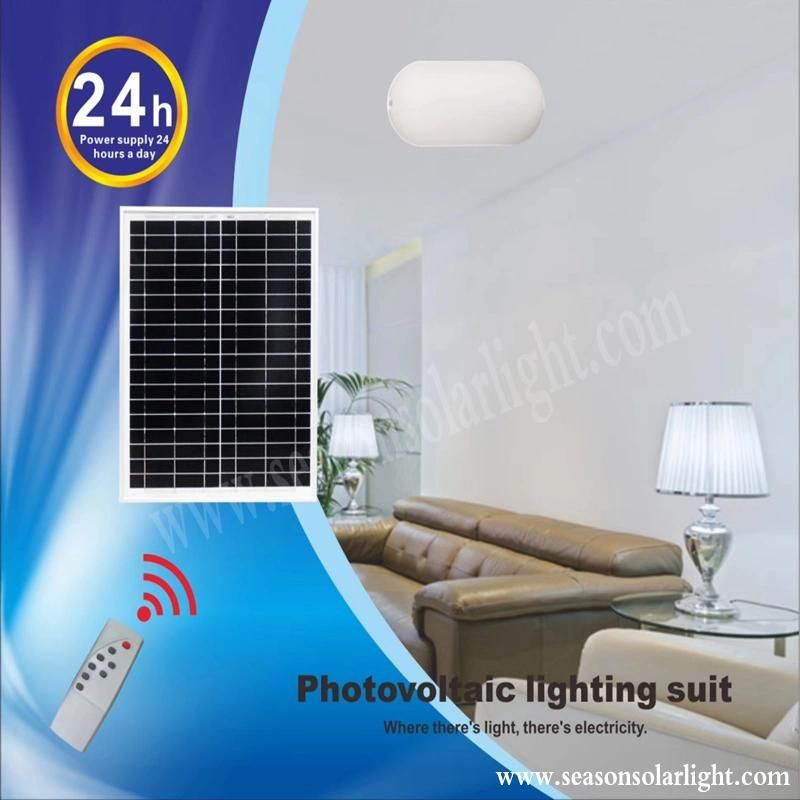 New Product Portable 25W LED Ceiling Light Solar Home Lighting with Solar Panel