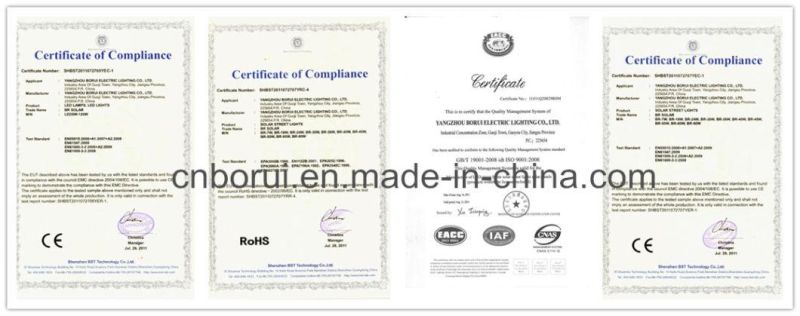 5 Years Warranty Integrated Solar LED Street Light, LED Solar Street Light 40W Ce, RoHS Approved IP67