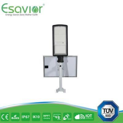 Esavior 20W LED Solar Street/Wall Lights All in Two Series with IP67/Ik10 Certificates by TUV Certified Factory