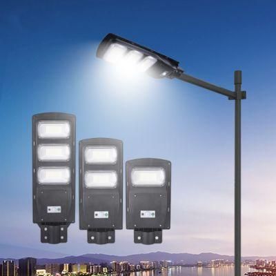 DHL Fast Shipping Commercial 30W 60W 90W 120W Remote Control Dusk to Dawn Sensor Lights Outdoor LED Solar LED Street Lamp