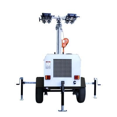 Famous Engine Water Cooling Mobile Tower Light with Hydraulic Mast and Waterproof