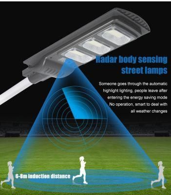 Outdoor 120W LED All in One with Motion Sensor Integrated Solar Street Light