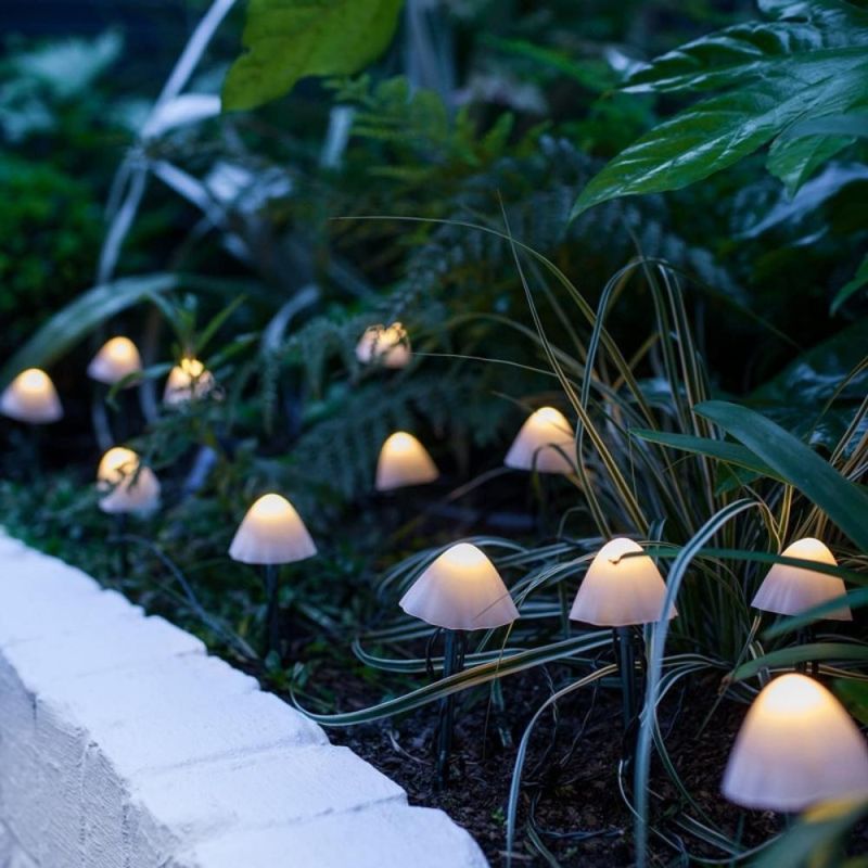 Garden Mushroom String Lights Solar Power Lovely LED String Fairy Lamp Landscape Decoration Pathway Light Wyz20500