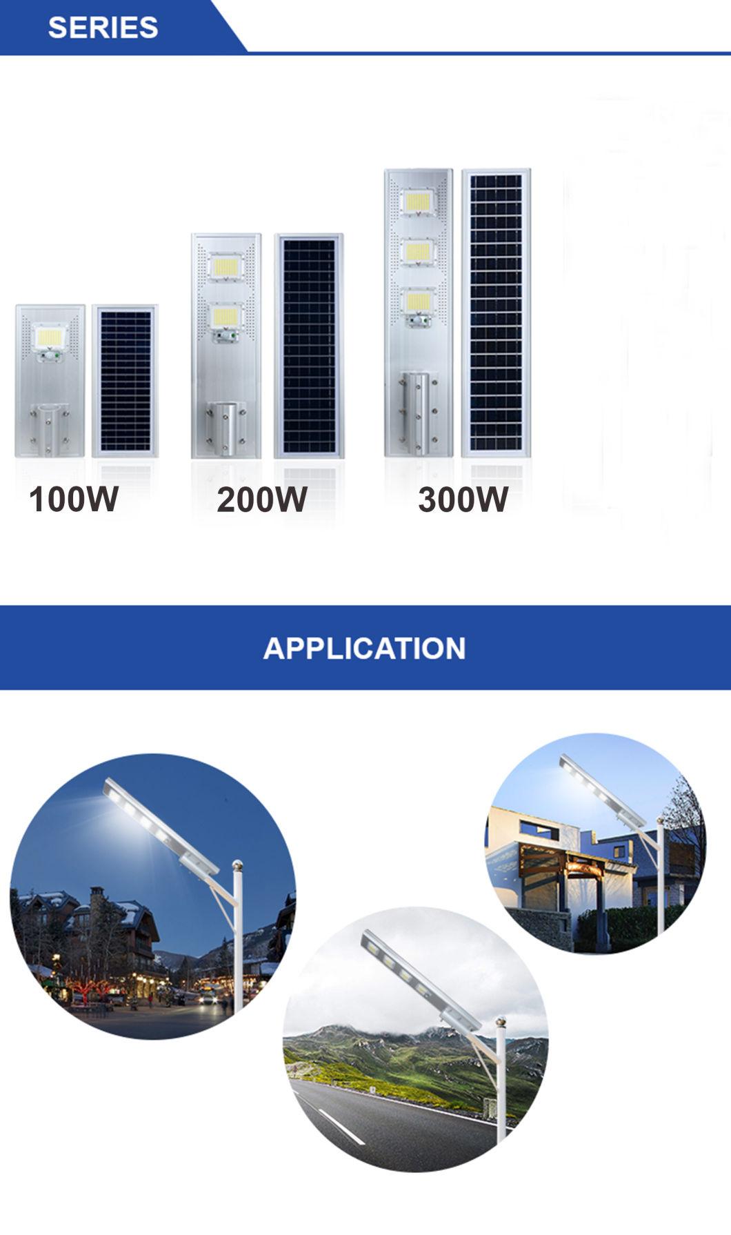 Integrated Solar Street Light in One Solar LED Light Die-Cast Aluminum Alloy Time Remote Control All Outdoor Light