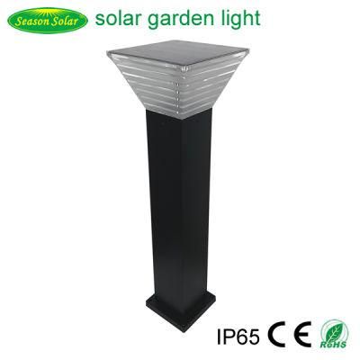 Height Customized Alu. Material Lamp Solar Powered Outdoor Garden Light with Warm+White LED Light
